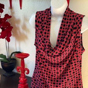 Red & black Michael Kors blouse